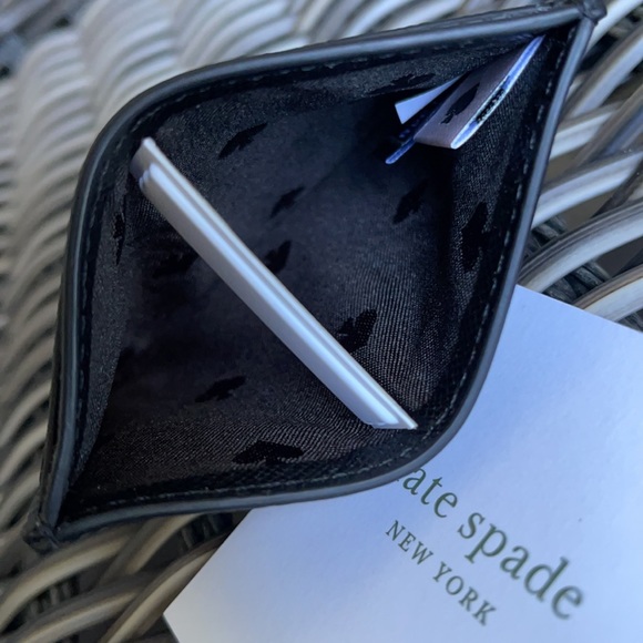 Kate Spade Madison Saffiano Leather Small Slim Card Holder
COLOR: Black 
NWT - Picture 11 of 16